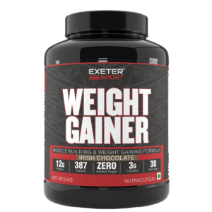 Exeter Sport Weight Gainer,Muscle Building & Weight Gaining Formula,12g Protein, 3g Creatine & 387 Calories