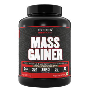 Exeter Sport Mass Gainer | Total Muscle & Weight Gaining Formula With 24g Protein | 3g Creatine